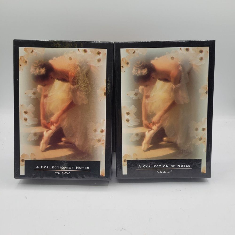 X2 Vtg Hallmark‎ Boxed Blank Cards Ballet Ballerina Dance Theme Made In USA
